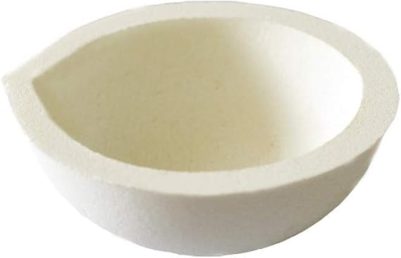 LLF Ceramic Crucible Bowl Dish Cup Furnace Melting Casting Refining Gold Silver (100g)