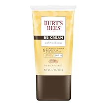 Burt's Bees BB Cream With SPF 15, Broad-Spectrum Sunscreen Tinted Lotion for All Skin Types, 98.9 Percent Natural Origin Skin Care, Light, 1.7 oz. Tube
