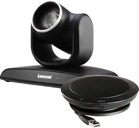 Lumens VC-B30UAB PTZ Video Camera with Speaker, Black, HDMI Output, USB 3.0, Pan/Tilt/Zoom up to 12x Optical Zoom, 128 User-Defined Presets, 1/2.8" 2.41MP CMOS Sensor