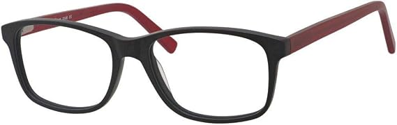 Esquire Mens EQ1546 Designer Rectangular Plastic Frame Reading Eyeglasses 54mm