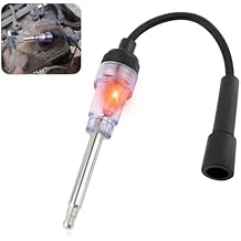 Spark Plug Tester with Indicator Lights,Spark Tester Small Engine for Check Ignition System,Universal Ignition Coil Tester Tool Car Accessories for Cars,Motorcycle,Lawn Mower (2PCS)