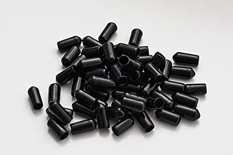 1/4" Screw Thread Protectors (Black, 100 PCS, PVC, Round)