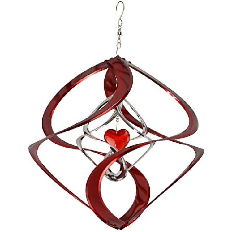 Red Carpet Studios The Original Helix Cosmix Wind Spinner, Double, Red Heart