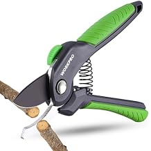 WORKPRO 8.5" Bypass Pruning Shear, Heavy Duty Garden Scissors & Clippers with Labor-Saving Design, Handheld Gardening Shears with Sharp Blade for Branch Trimming and Floral arrangement