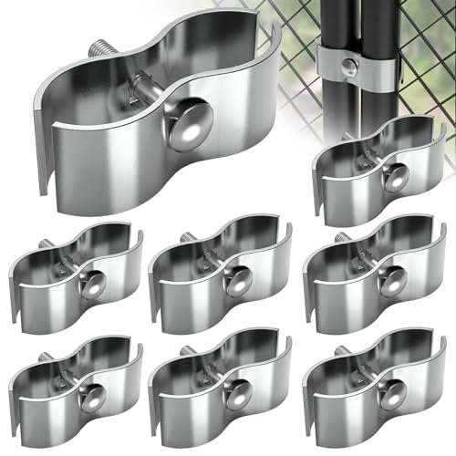 8 Set Chain Link Fence Panel Clamps for 1-38 Cage Dog Kennel Panel Clamp Dog Kennel Clamps for Round Pipe Panel Frame Fence Panel Clamps