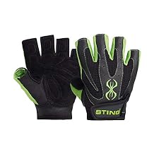 STING Atomic Weight Lifting Gloves | Weight Training Gloves for Bodybuilding, Powerlifting, Crossfit | Neo Gel Rubber Padded Inserts for Grip | Secure Fit Suitable for Men & Women