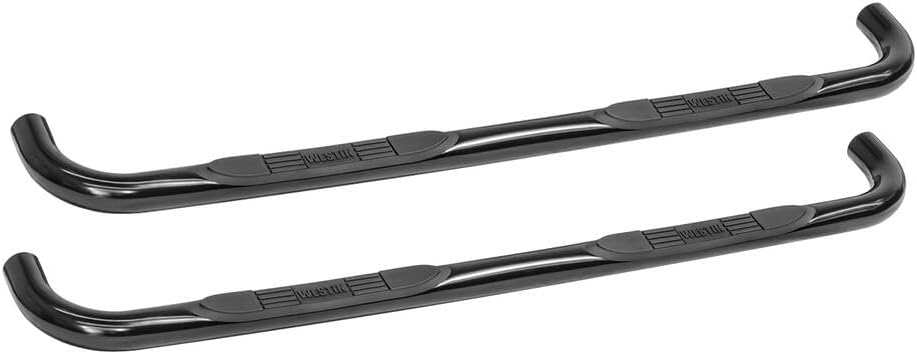 Westin 23-1315 E-Series 3 Round Nerf Bars fits 1999-2016 F250 F350 F450 F550HD Super Cab Black Pair