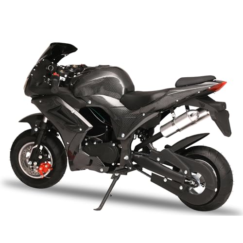 50cc Adult Dirt Bike Gas Powered, 50cc 4-Stroke EPA Approved Pocket Bike for Adults,Mini Motorcycle with 25 MPH Top Speed & FrontRear Disc Brakes, Dirt Bike Crotch Rocket Style for Commuting