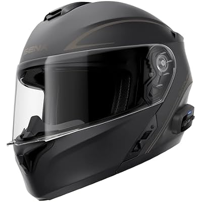 Sena Outrush R Bluetooth Modular Motorcycle Helmet with Intercom System Matte Black, S
