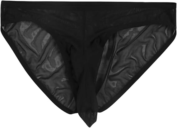 Elephant Trunk Underwear, Bulge Ball Pouch Lace Briefs See Through Mesh Sexy Elephant Panties for Men