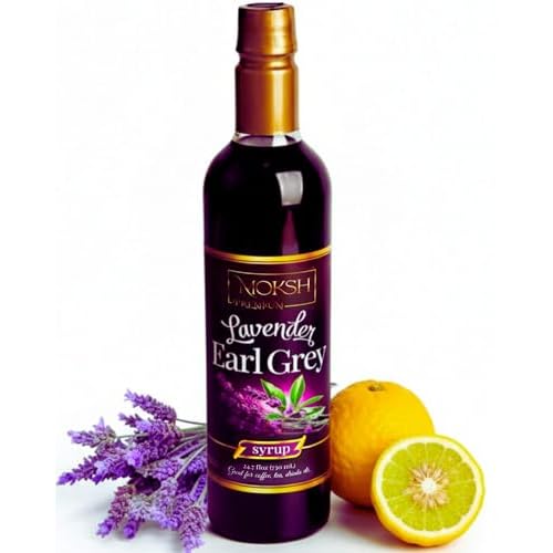 Lavender Earl Grey Syrup with Real Sugar, Lavender Syrup for Coffee, Lattes, Cocktails, Tea, Lemonade, Soda, and Iced Tea, 24.7 oz