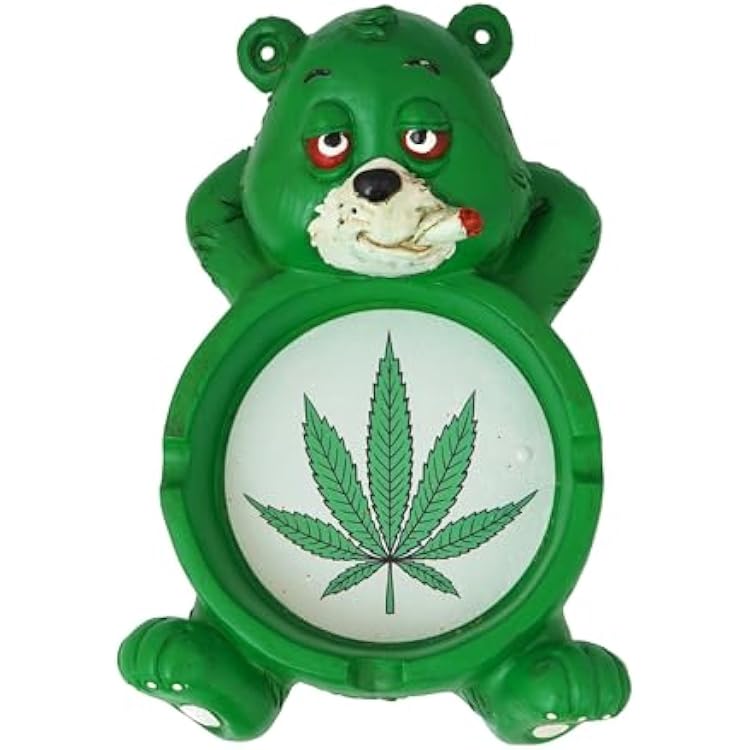 Fantasy Gifts Stoner Bear Polyresin Ashtray - 4x6