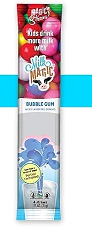 Milk Magic"Bubble Gum" Magic Milk Straw 4pk