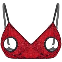 Women's Sexy Lingerie Lace Wireless Nipples Bra Tops Hollow Out Unlined Brassiere Bralette