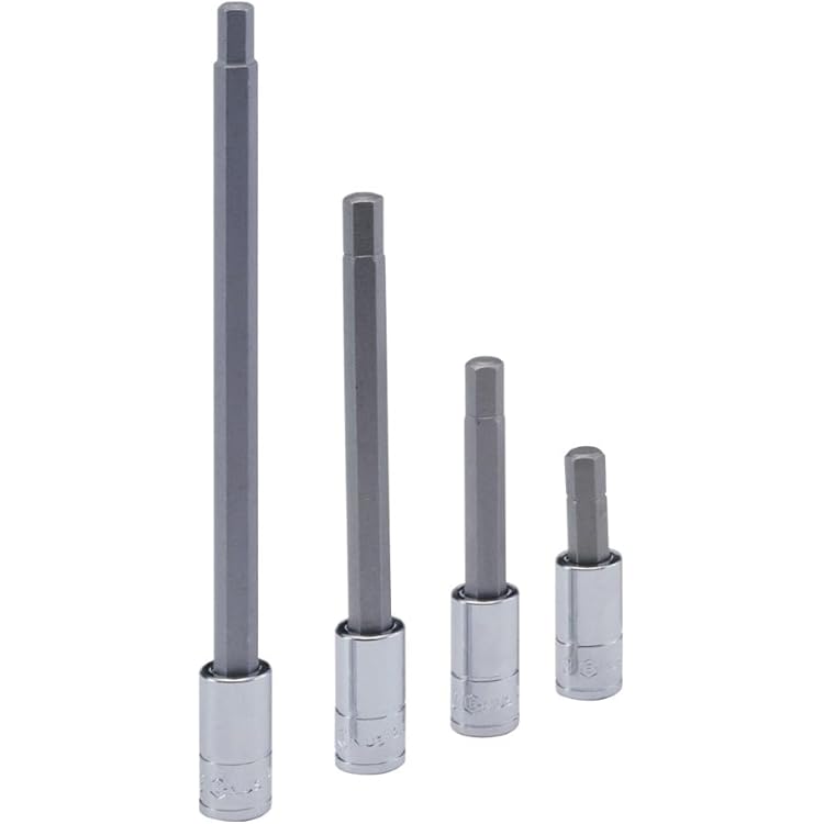 GENIUS TOOLS 14 Dr. 5mm Hex Bit Socket, 45mmL - 2082135
