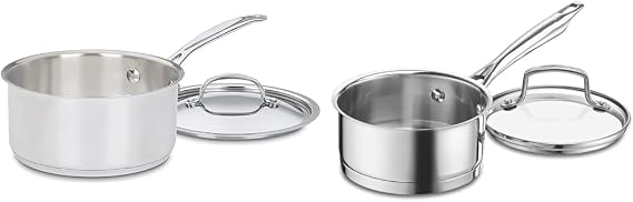Cuisinart 719-18 2-Quart and 8919-14 1-Quart Stainless Steel Saucepans Bundle
