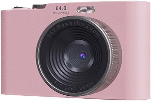 Digital Camera for Kids and Starters, FHD 1080P Point and Shoot Camera with 32GB Card 16X Zoom Anti Shake, Gift for Boys Girls Kids Pink
