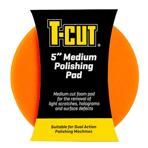 T-Cut 5 Medium Polishing Pad - Professional Finish Made Easy - Ideal for Dual Action Polishers - Removes Defects, Enhances Shine - Tailored for T-Cut Compounds