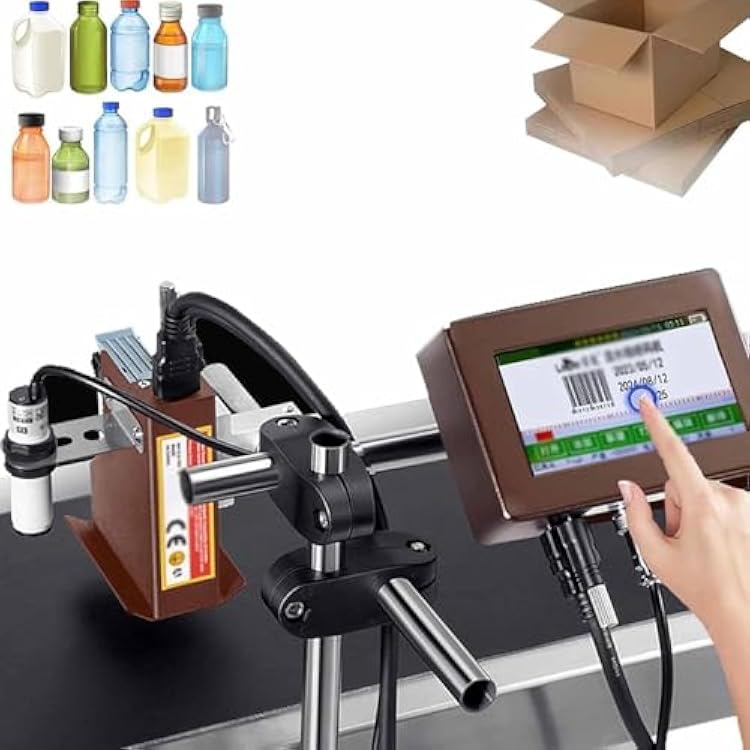 Automatic Coding Machine, Online Coding Machine,Thermal Inkjet Printer,12.7mm/25.4mm Automatic Inkjet Coding Machine for Production Line,for Batch Code Date Number Logo,12.7mm