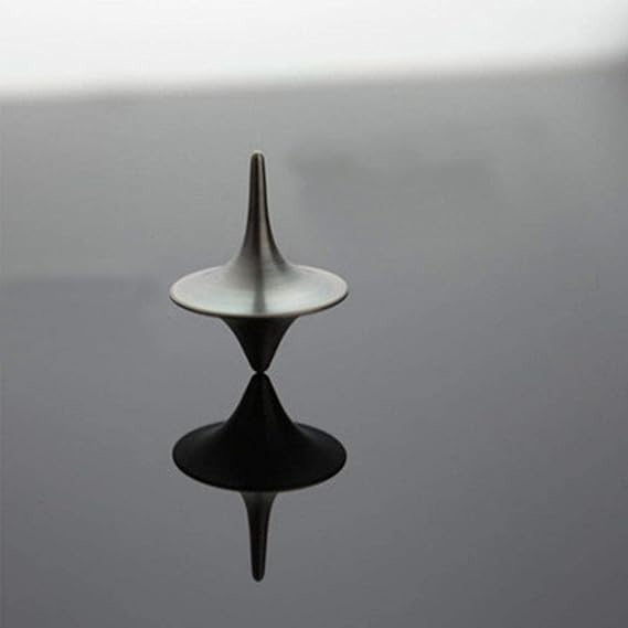 Metal Gyro Stainless Steel Spinning Accurate Spinning Top Hot Movie Totem Print Spinning Top Silver Vintage Toy The Perfect Balance between Performance Relieve Stress Anxiety