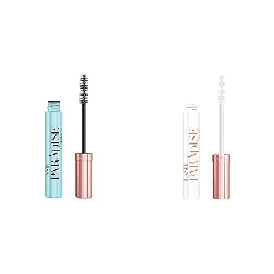 LOreal Voluminous Mascara Primer Base 0.27 Fl Oz & Lash Paradise Waterproof Mascara, Voluptuous Volume, 0.25 Fl Oz