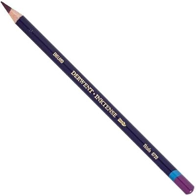 Derwent Inktense Permanent Watercolour Single Pencil, Thistle 0720, 4mm Premium Core Strength, Water-Soluble, Ideal for Drawing, Colouring & Painting on Paper & Fabric, Professional Quality