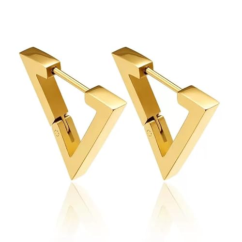 Fanmusic Gold Earrings for Women - Sophisticated 18K Gold Triangle Earrings - Stylish Womens Jewelry - A Thoughtful Gift for Every Stylish Lady!