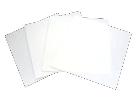 6" White Glass Squares - 90 COE Fusible Glass - 4 Pack