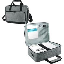 Boczif Projector Case, Portable Storage Travel Case with Laptop Compartment & Adjustable Shoulder Strap for Mini Projector and Accessories