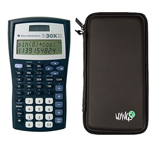 TI 30 XIIS Technical Scientific Calculator  WYNGS Protective Case Black