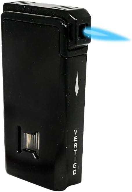 Vertigo Double Agent Single Torch Lighter (Black)