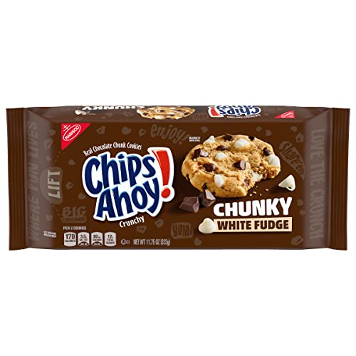 CHIPS AHOY! Chunky White Fudge Chocolate Chip Cookies, 1 Pack 11.75 oz.