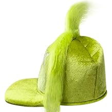 Christmas Strange Hat,Green Smile Furry Costume Hats,Novelty Funny Crazy Headband Decoration Accessory for Holiday