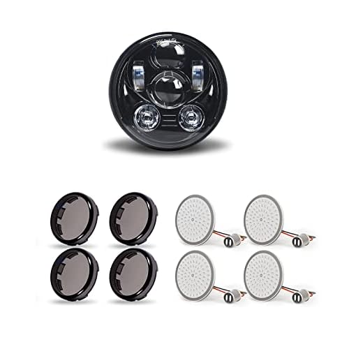 5.75 Headlight and Front Rear 1157 Turn Signals Set Combo Offer for Harley Davidson Sportster Dyna etc