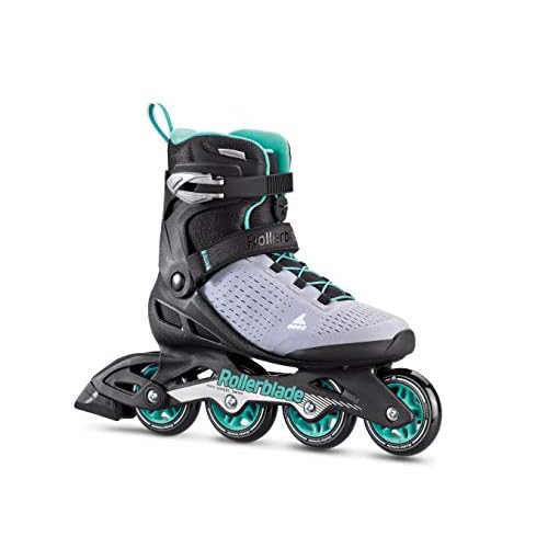 Rollerblade Zetrablade Elite Womens Adult Fitness Inline Skate, Black and Powder Blue, Performance Inline Skates