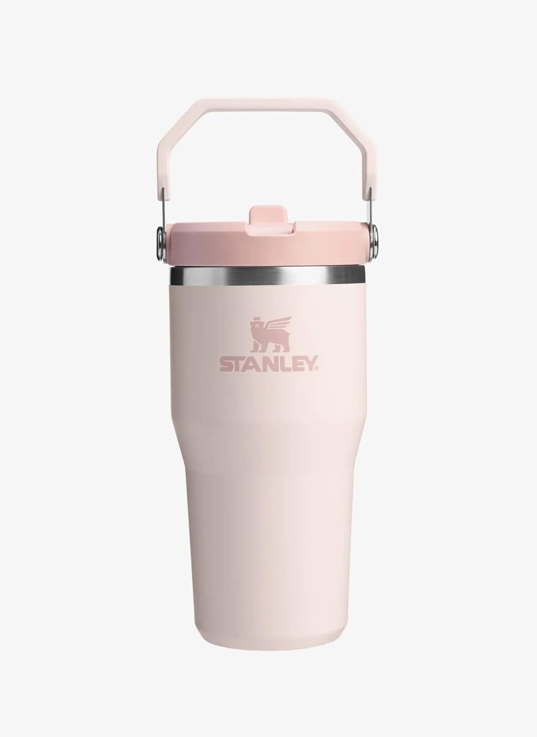 Stanley IceFlow Flip Straw Tumbler Pipetli Termos Bardak, Pembe Kuvars (Rose Quartz), 0.60 Litre