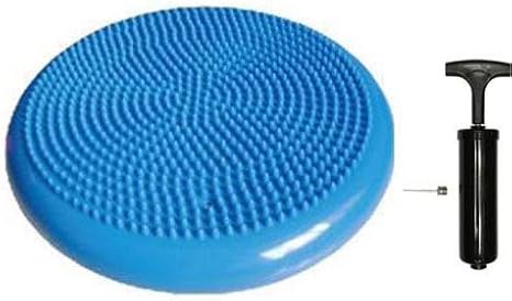 Therapists Choice Inflated Air-Filled Stability Balance Disc with Pump (Blue)