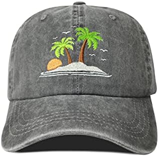 Hepandy Embroidered Palm Tree Hats