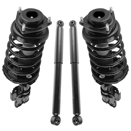 Front and Rear Complete Strut Assembly & Shock Absorber Kit Complete Strut & Coil Spring Assembly Compatible with 1997-1999 INFINITI QX4 1996-1999 Nissan Pathfinder