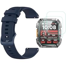 W60 Smartwatch Accessories - Quick Release Watch Band (Replacement Bands Strap) with [3 Pack] Screen Protector (TPU) Compatible for Blackview IOWODO Military Smart Watch W60 Fitness Tracker