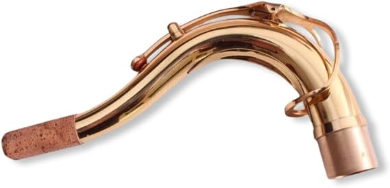 New 28mm Tenor Sax Neck Gold Lacquer Brass Material Saxophone Neck Woodwind (28mm Tenor Sax neck)