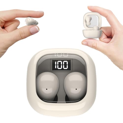 Invisible Mini Sleep Earbuds Ear Buds for Side Sleepers Sleeping, Small Ears Canals Women Wireless Bluetooth Low Profile Smallest Disgused Tiny Micro Discreet Hidden Earbuds Headphones for Work
