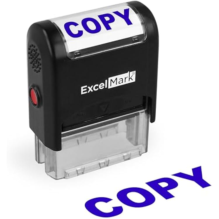 ExcelMark Copy - Self-Inking Rubber Stamp - A1539 Blue Ink