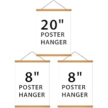 1 Pack 20 Inch Poster Hanger and 2 Pack 8 Inch Poster Hanger