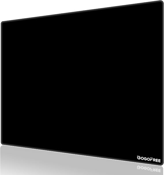 Tempered Glass Gaming Mousepad Precise Control (Black 15.7'' x 11.8'')
