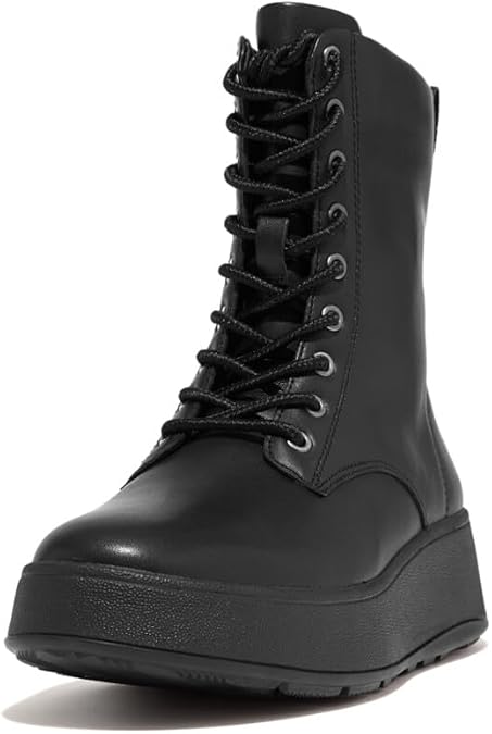 Fitflop Women's F-mode Leather Lace-up Flatform Ankle BootsBoots
