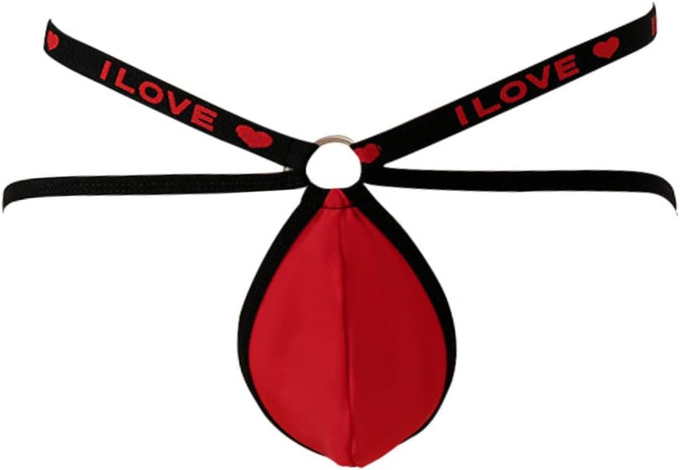 Kaei&Shi Sexy Mens Lingerie, Love Logo, Jock Strap, Cutout G String Thong