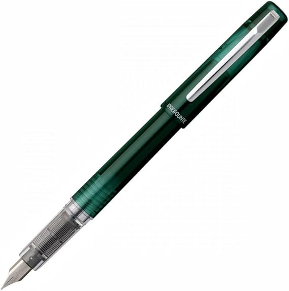 PLATINUM Prefounte Fine Fountain Pen - Dark Emerald