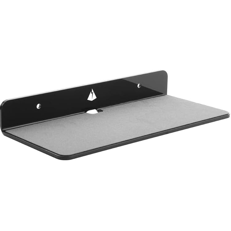 TXEsign Wall Shelf Speaker Stand, Small Wall Holder Speaker Mount for Webcam, Cell Phones, Display Shelf Acrylic Floating Shelf 9-Inch Black