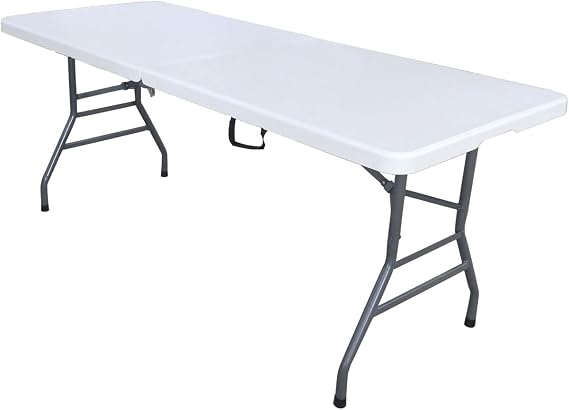 6 Feet Adjustable Height Nesting Folding Table 24", 29", 36" Countertop Level Foldable Utility Table for Kitchen, Events, Garage, and Workspace - Perfect for Indoor/Outdoor Use